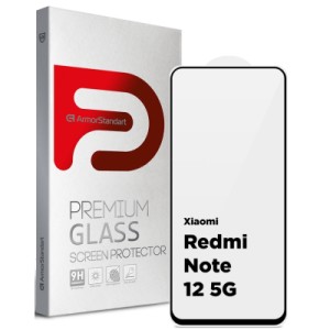 Скло захисне Armorstandart Full Glue Xiaomi Redmi Note 12 5G Black (ARM65552)