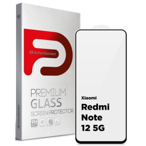 Стекло защитное Armorstandart Full Glue Xiaomi Redmi Note 12 5G Black (ARM65552)