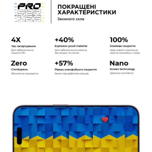 Стекло защитное Armorstandart Pro 3D LE Apple iPhone 14 Pro Max Black (ARM65656)