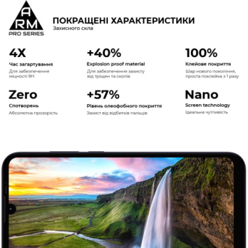 Стекло защитное Armorstandart Pro Motorola E6i Black (ARM59409)