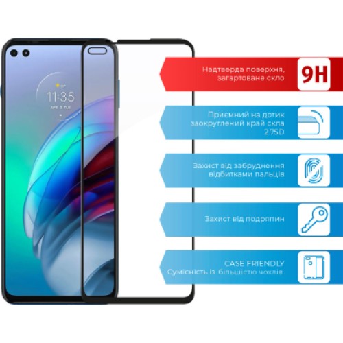Стекло защитное ACCLAB Full Glue MOTO G100 (1283126521300)