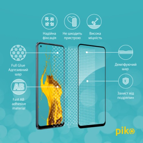 Стекло защитное Piko Full Glue Realme 8 (1283126523281)