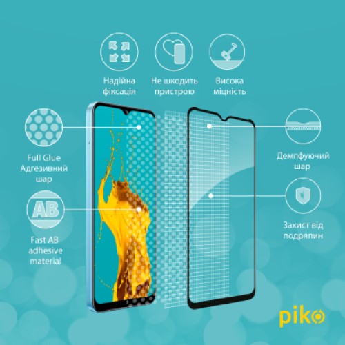 Стекло защитное Piko Full Glue Realme C30S (1283126551925)