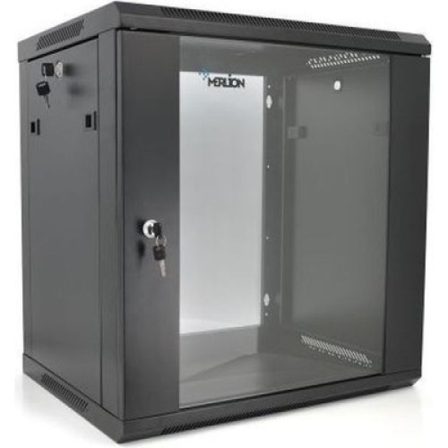 Шкаф настенный Merlion 12U 19" 600*450*634 (Ш*Г*В)мм, black (Ml3-6412)