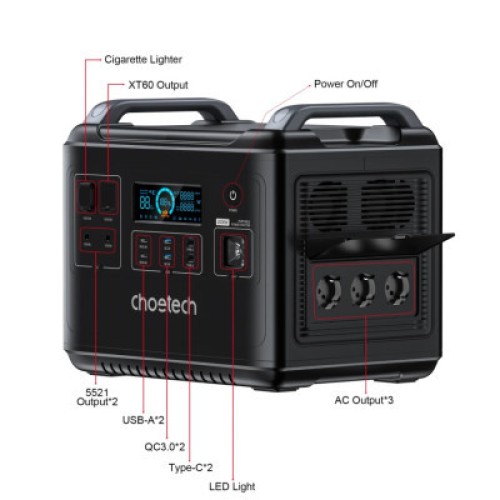 Зарядная станция Choetech BS006 2000W (BS006)