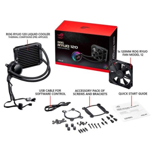 Система жидкостного охлаждения ASUS ROG-RYUO-120 (90RC0010-M0UAY0) Система жидкостного охлаждения ASUS ROG-RYUO-120 (90RC0010-M0UAY0)