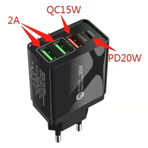 Зарядное устройство XoKo QC-470 (APD-36W01) (QC-470-BK)