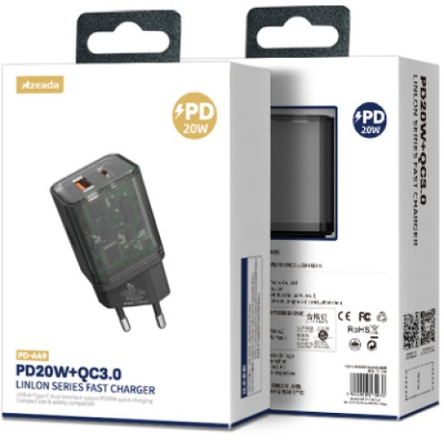 Зарядное устройство Proda Xinrui A49 Fast Cherge 20W + Quick Charge (PD-A49-BK)