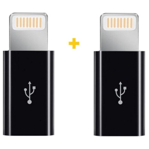 Переходник MicroUSB to Lightning AC-030 2 pcs XoKo (XK-AC030-BK2)