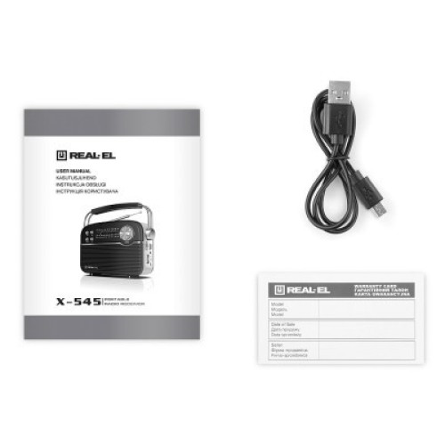 Портативный радиоприемник REAL-EL X-545 Black