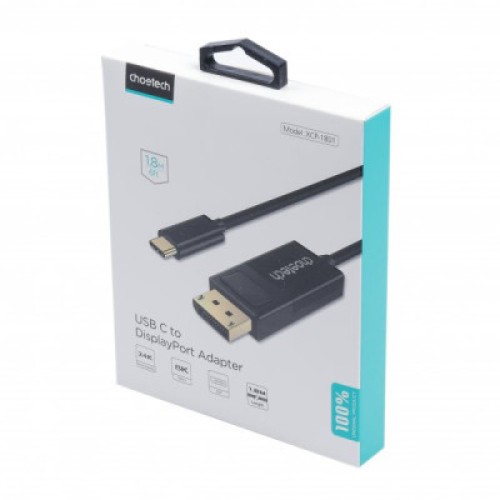 Кабель мультимедийный USB-C to DisplayPort M 1.8m 4K60Hz Choetech (XCP-1801BK) Кабель мультимедийный USB-C to DisplayPort M 1.8m 4K60Hz Choetech (XCP-1801BK)
