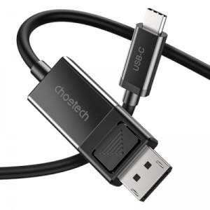 Кабель мультимедийный USB-C to DisplayPort 1.8m 8K 30Hz Choetech (XCP-1803-BK)
