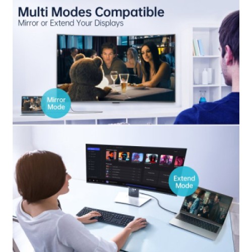Кабель мультимедийный USB-C to DisplayPort 1.8m 8K 30Hz Choetech (XCP-1803-BK)