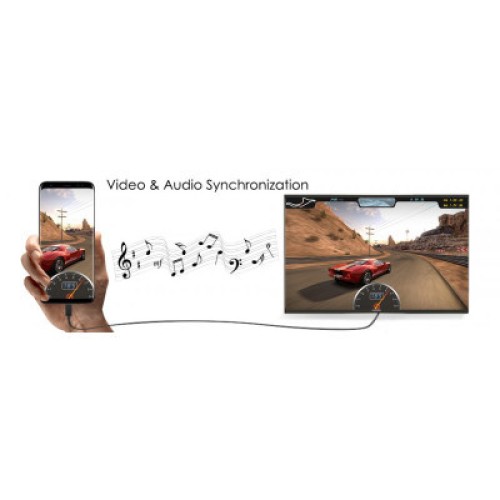 Кабель мультимедийный USB-C to HDMI 3.0m 4K 30Hz Choetech (XCH-0030BK)
