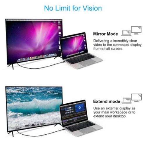 Кабель мультимедийный USB-C to HDMI 3.0m 4K 30Hz Choetech (XCH-0030BK)