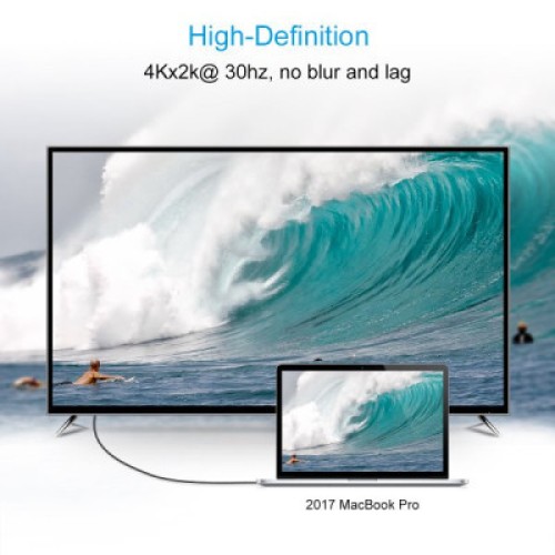 Кабель мультимедийный USB-C to HDMI 3.0m 4K 30Hz Choetech (XCH-0030BK)