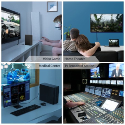 Кабель мультимедийный HDMI to HDMI 2.0m V.2.1 8K 60Hz HDR10 HLG 48Gbps YUV 444 Choetech (XHH01-BK)
