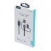 Дата кабель USB 2.0 AM to Lightning + Micro 5P + Type-C 1.2m MFI Choetech (IP0030-BK)