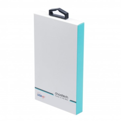 Дата кабель USB-C to USB-C 0.8m USB4 40Gbps PD 100W 8K60Hz Choetech (XCC-1028-BK)