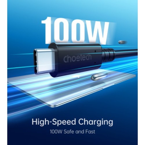 Дата кабель USB-C to USB-C 0.8m USB4 40Gbps PD 100W 8K60Hz Choetech (XCC-1028-BK)