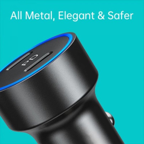Зарядное устройство Choetech car 2хUSB-C 40W PD black (С0054-BK)