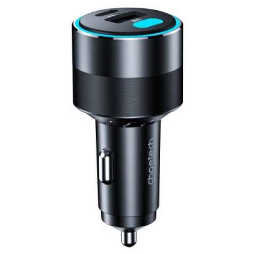 Зарядное устройство Choetech car 2хUSB-C+USB-A 130W QC3.0/PD/PPS black (TC0011-BK)
