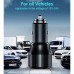 Зарядное устройство Choetech car USB-A/USB-C 63W QC3.0/PD/PPS black (TC0010-BK)