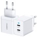 Зарядное устройство Choetech 2xUSB-C 40W PD/QC/PPS (Q5006-EU-WH)