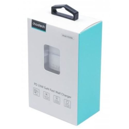 Зарядное устройство Choetech GaN USB-A/USB-C 33W QC3.0/PD/PPS (PD5006-EU-WH)
