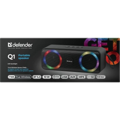 Акустическая система Defender Q1 10Вт Black (65301)