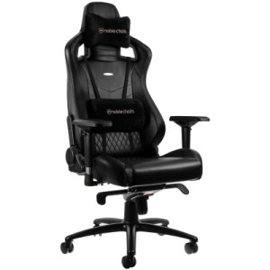 Кресло игровое Noblechairs Epic Series Real Leather Black (NBL-RL-BLA-001)