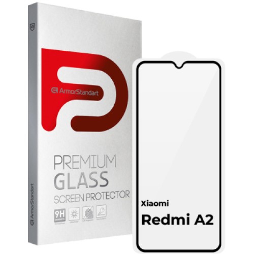 Стекло защитное Armorstandart Full Glue Xiaomi Redmi A2 Black (ARM66566)