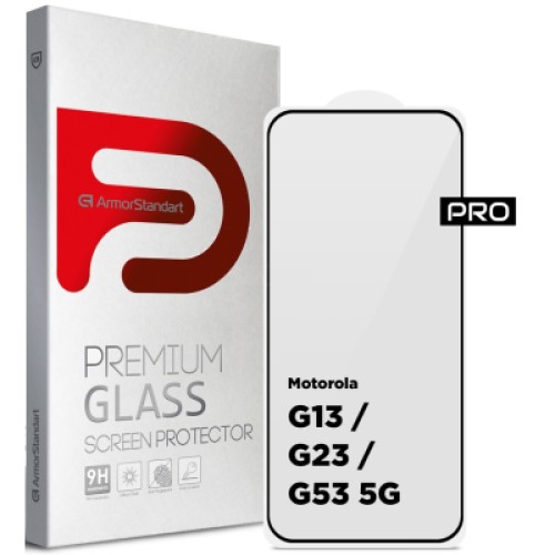 Стекло защитное Armorstandart Pro Motorola G13 / G23 / G53 5G Black (ARM66134)