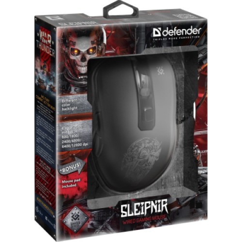 Мышка Defender Sleipnir GM-927 USB Black+ Килимок (52927)