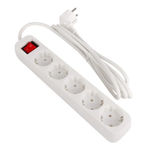 Сетевой фильтр питания ColorWay CW-PSEA52W, 5 розеток/ 2M white (CW-PSEA52W)