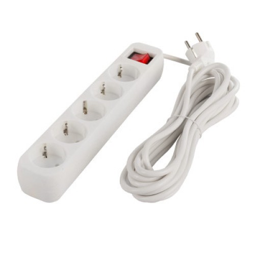 Сетевой фильтр питания ColorWay CW-PSEA52W, 5 розеток/ 2M white (CW-PSEA52W)