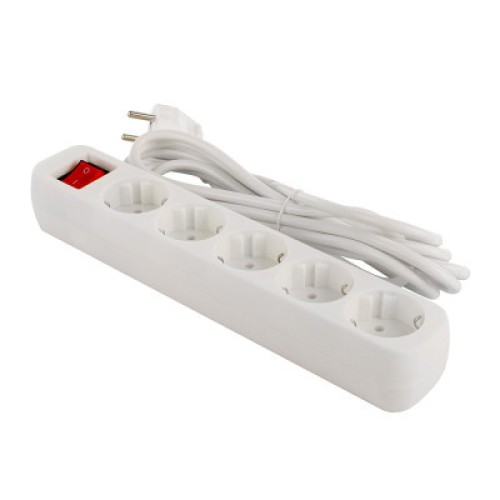 Сетевой фильтр питания ColorWay CW-PSEA53W, 5 розеток/ 3M white (CW-PSEA53W)