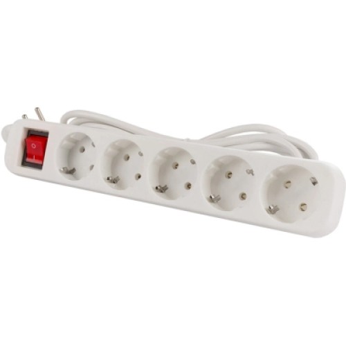 Сетевой фильтр питания ColorWay CW-PSEA55W, 5 розеток/ 5M white (CW-PSEA55W)