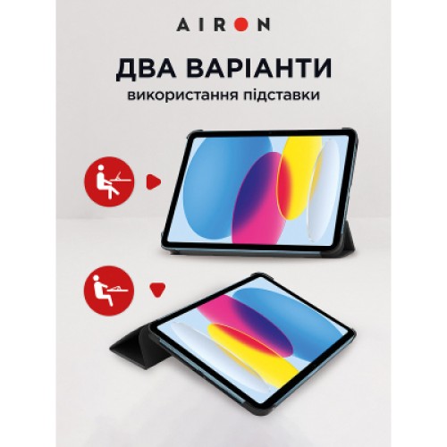 Чехол для планшета AirOn Premium iPad 10.9 10th 2022 + Film Black (4822352781085)