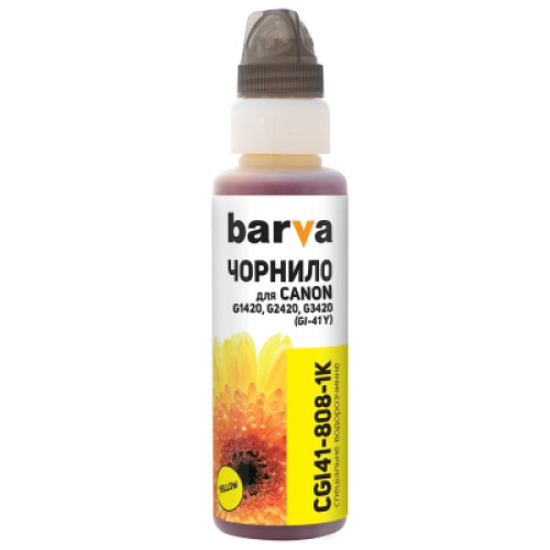 Чернила Barva Canon GI-41 100 мл, yellow, флакон OneKey 1K (CGI41-808-1K)