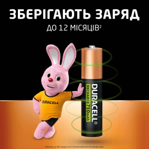 Аккумулятор Duracell AAA HR03 750mAh * 4 (5007331)