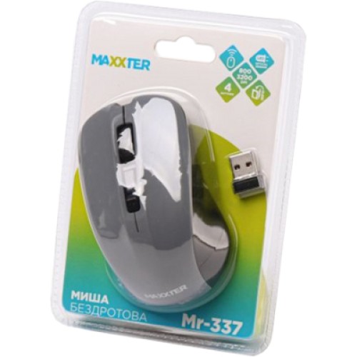 Мышка Maxxter Mr-337-Gr Wireless Gray (Mr-337-Gr)