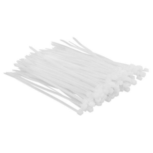 Стяжка Top Tools белая, 2.5x100 мм, пластик, 100 шт. (44E950)