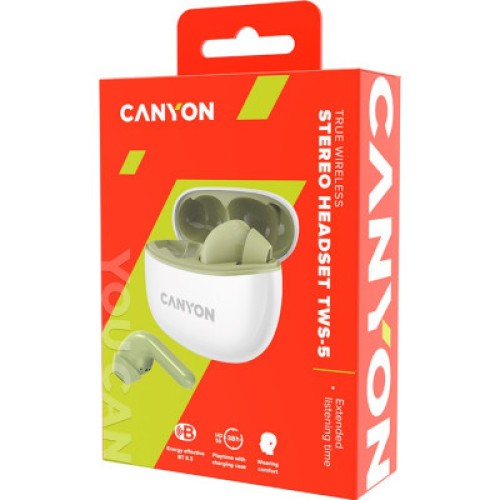 Наушники Canyon TWS-5 Green (CNS-TWS5GR)