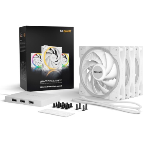 Кулер для корпуса Be quiet! Light Wings White 120mm PWM high-speed (BL101)