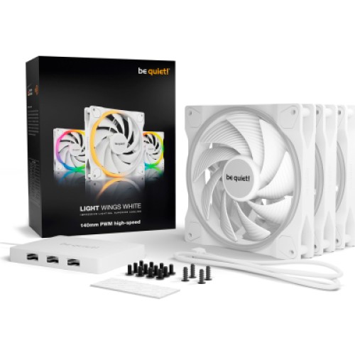 Кулер для корпуса Be quiet! Light Wings White 140mm PWM high-speed (BL103)