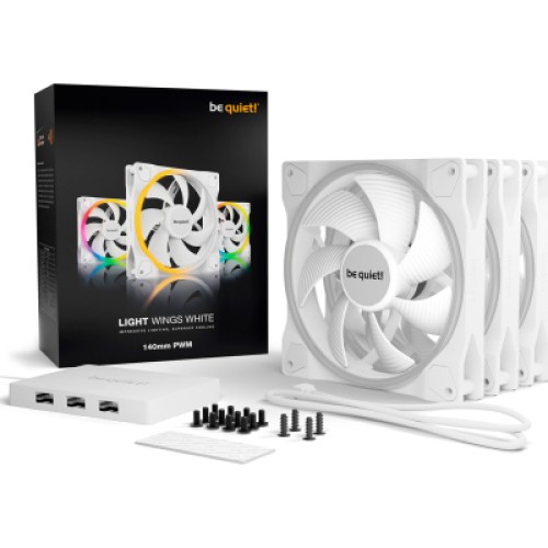Кулер для корпуса Be quiet! Light Wings White 140mm PWM (BL102)