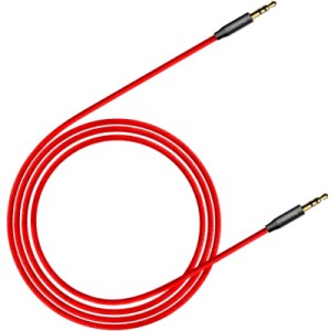 Кабель мультимедийный Jack 3.5mm Yiven M30 M/M 1m red-black Baseus (CAM30-B91)