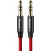 Кабель мультимедийный Jack 3.5mm Yiven M30 M/M 1m red-black Baseus (CAM30-B91)