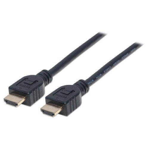 Кабель мультимедийный HDMI to HDMI 1.0m V1.4 CL3 Manhattan Intracom (353922)